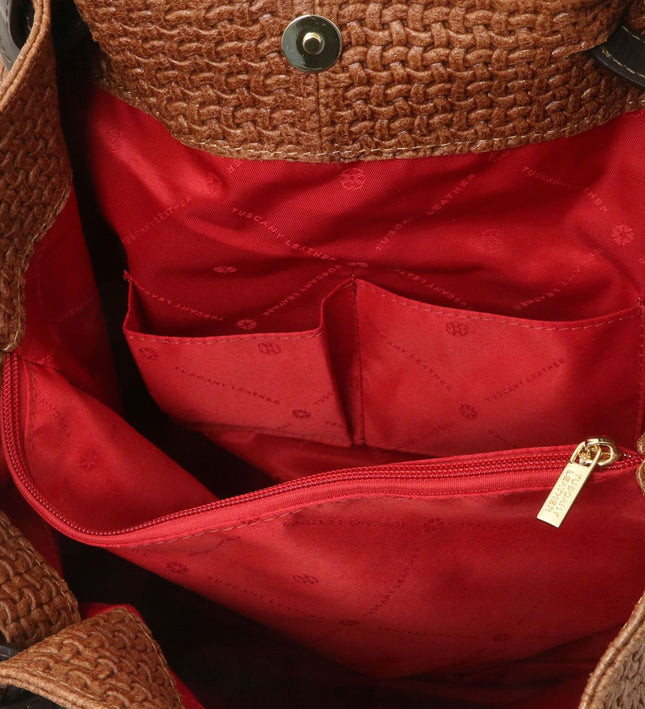 TL141573 – TL KeyLuck - Woven printed leren shopping bag