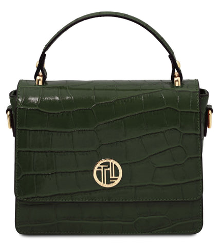 TL142503 – Croque - Croc print leren handbag