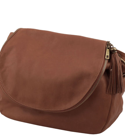TL141110 – TL Bag - Soft leren shoulder bag with tassel detail