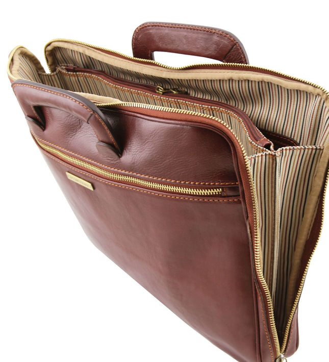 Tuscany Leather – Caserta - Document Leather briefcase – Bruin (TL142070)