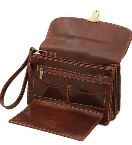 TL8075 – Max - leren handy wrist bag