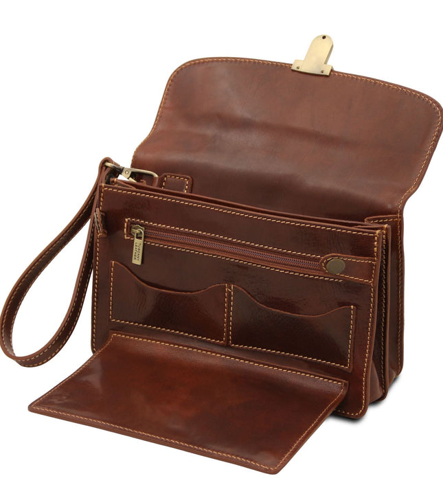 TL8075 – Max - leren handy wrist bag