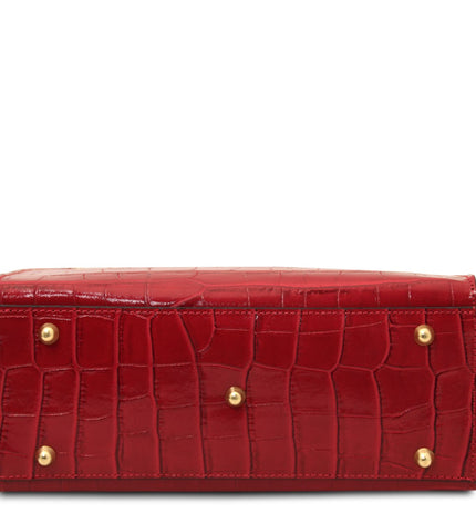 TL142504 – Croque - Croc print leren handbag