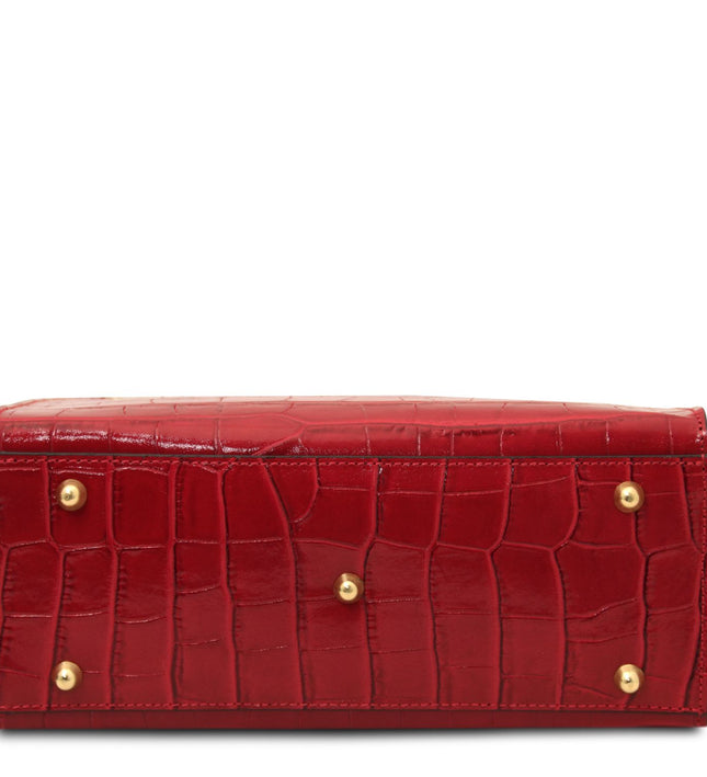 TL142504 – Croque - Croc print leren handbag