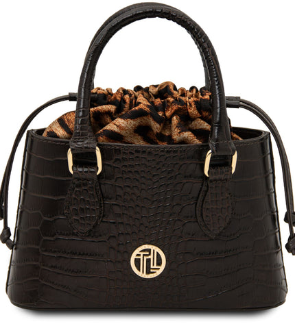 TL142510 – Croque - Croc print leren handbag