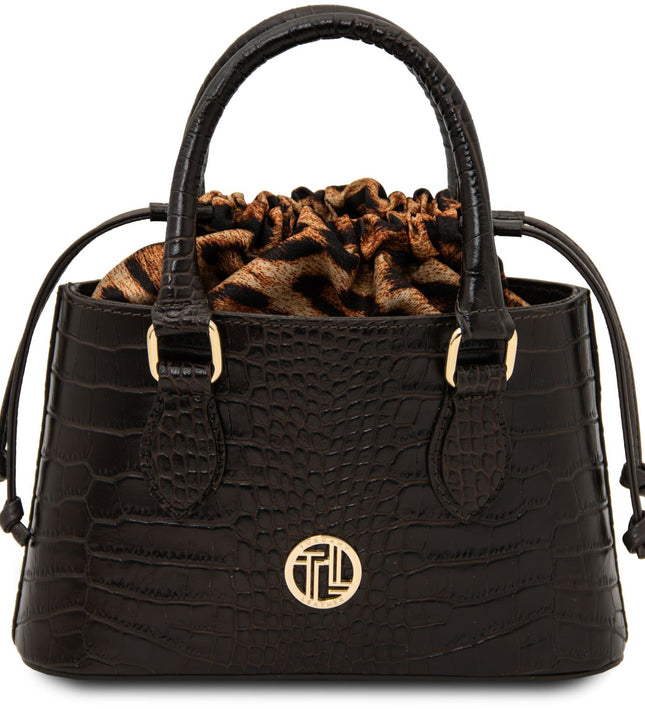 TL142510 – Croque - Croc print leren handbag