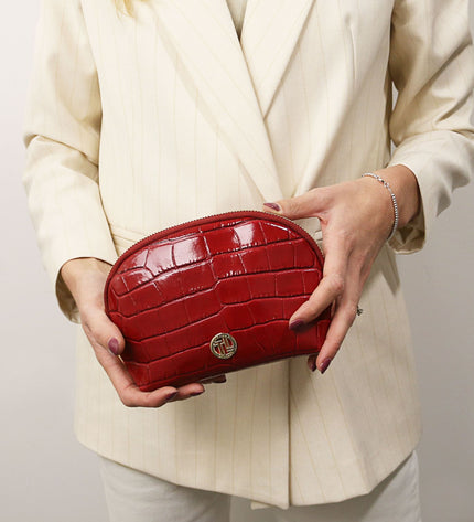 TL142514 – Vera - Croc print leren toiletry case