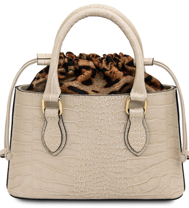 TL142510 – Croque - Croc print leren handbag