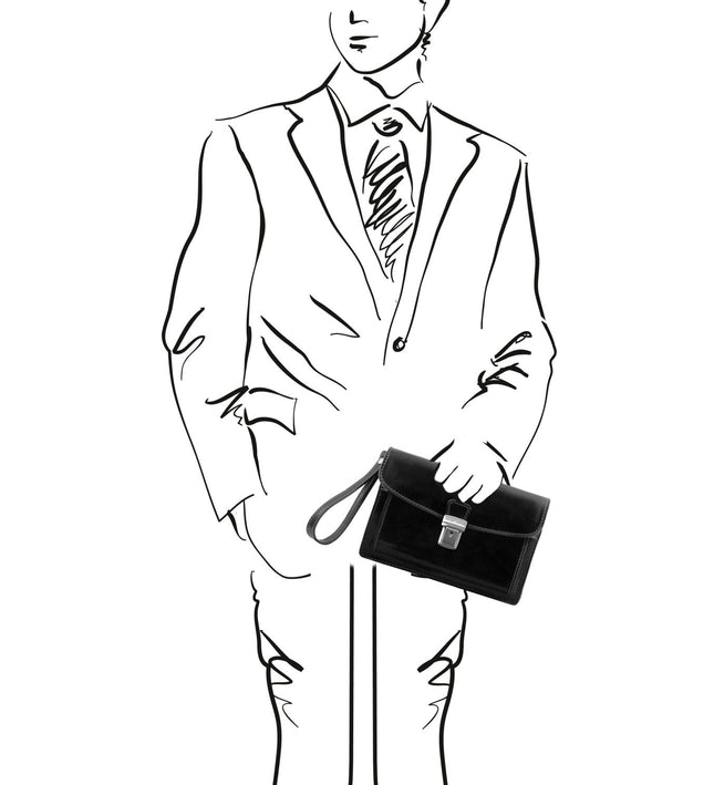 TL8075 – Max - leren handy wrist bag