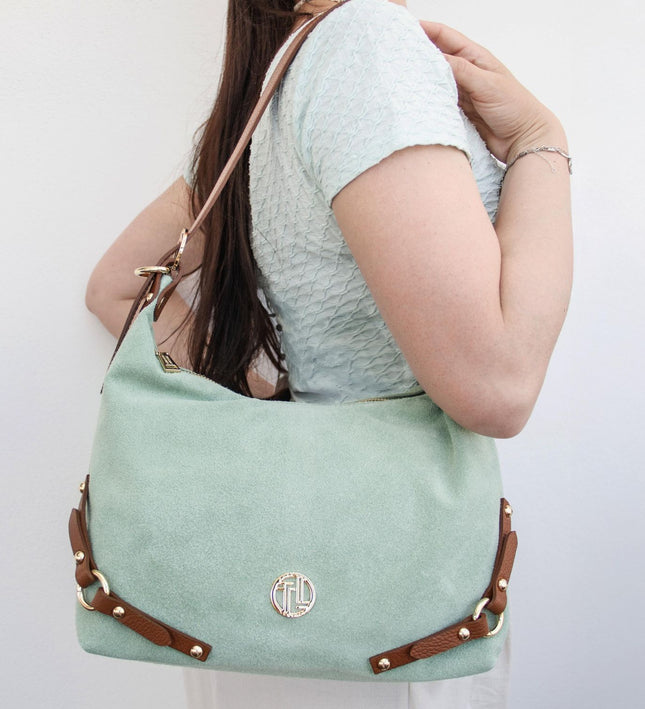 TL142419 – Sierra - Suede leren shoulder bag