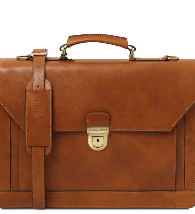 TL142448 – Cremona - leren briefcase 3 compartments