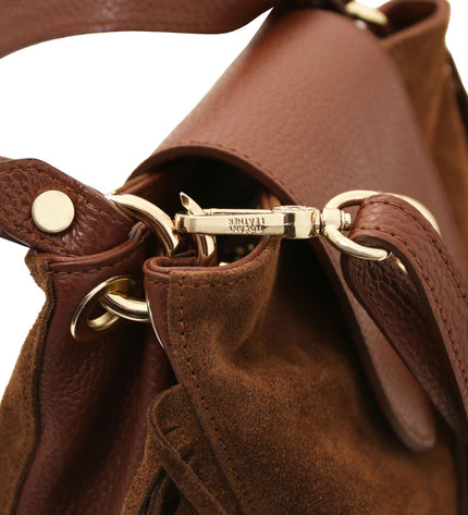 TL142512 – Nomade - Suede leren fringe shoulder bag