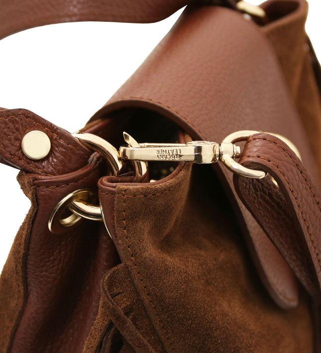 TL142512 – Nomade - Suede leren fringe shoulder bag