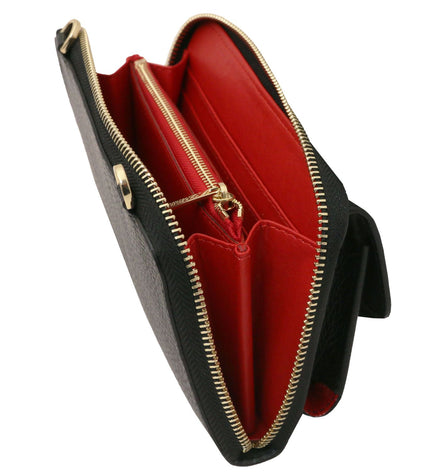 TL142433 – Urania - leren wallet/phone holder with strap