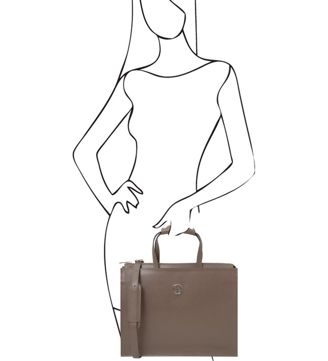 TL141369 – Palermo - Saffiano leren briefcase 3 compartments for women