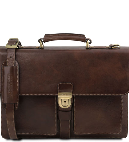 TL141825 – Assisi - leren briefcase 3 compartments