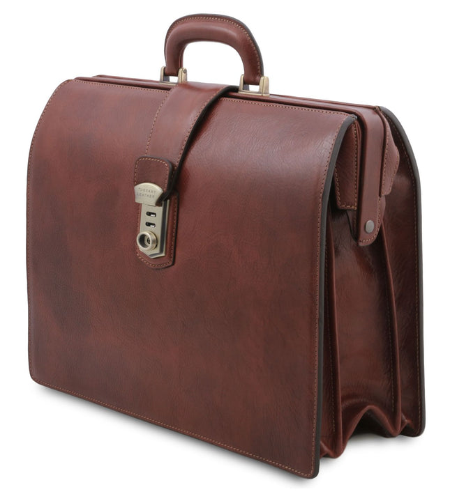 TL142352 – Canova - leren Doctor bag briefcase 3 compartments