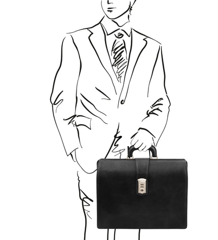 TL142352 – Canova - leren Doctor bag briefcase 3 compartments