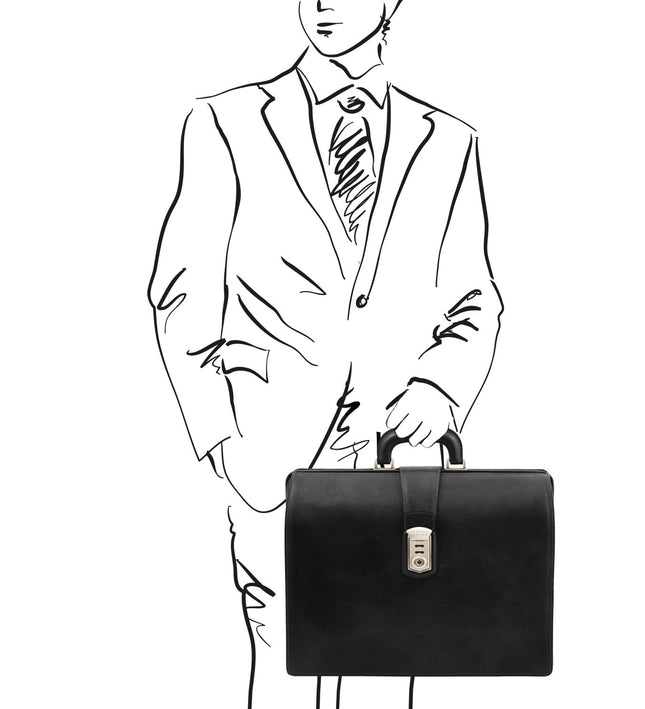 TL142352 – Canova - leren Doctor bag briefcase 3 compartments