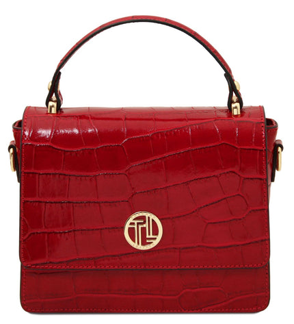 TL142503 – Croque - Croc print leren handbag