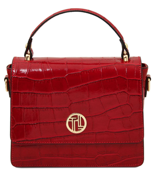 TL142503 – Croque - Croc print leren handbag