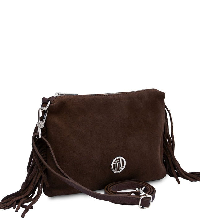 TL142495 – Nomade - Suede leren fringe clutch