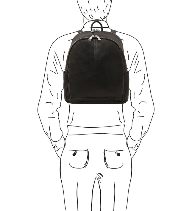 TL142460 – Canberra - 2 Compartments leren backpack