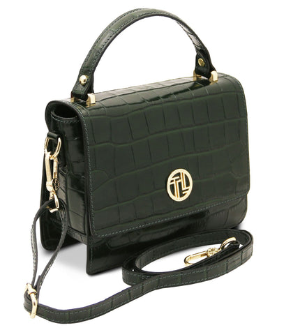 TL142503 – Croque - Croc print leren handbag