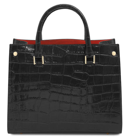 TL142504 – Croque - Croc print leren handbag