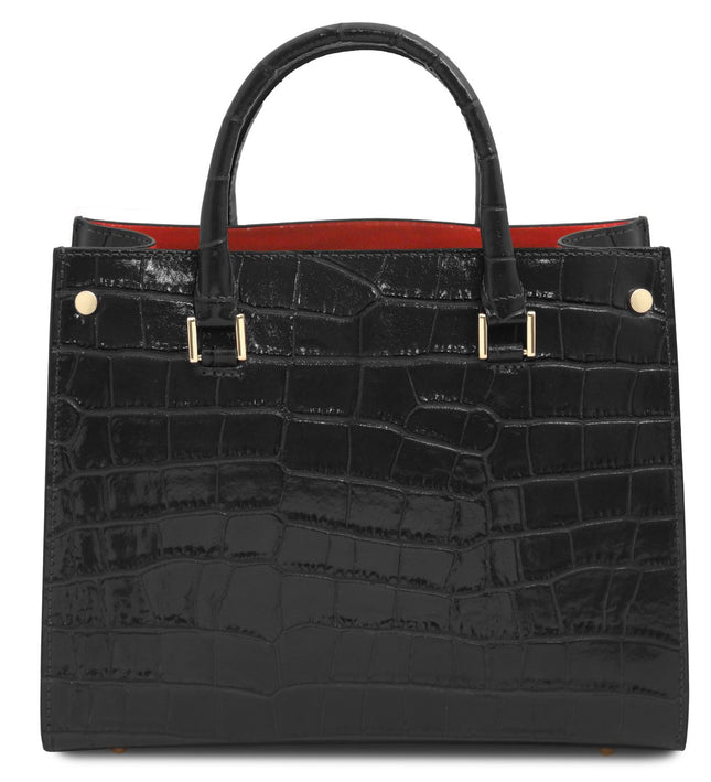 TL142504 – Croque - Croc print leren handbag