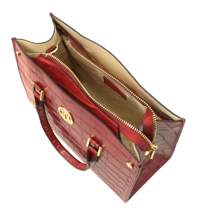 TL142504 – Croque - Croc print leren handbag