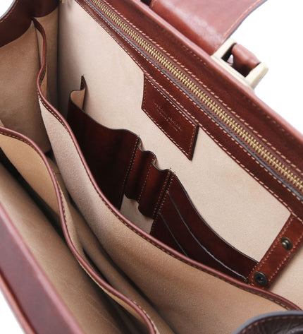 TL142352 – Canova - leren Doctor bag briefcase 3 compartments