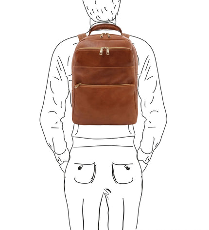 TL142205 – Melbourne - leren laptop backpack