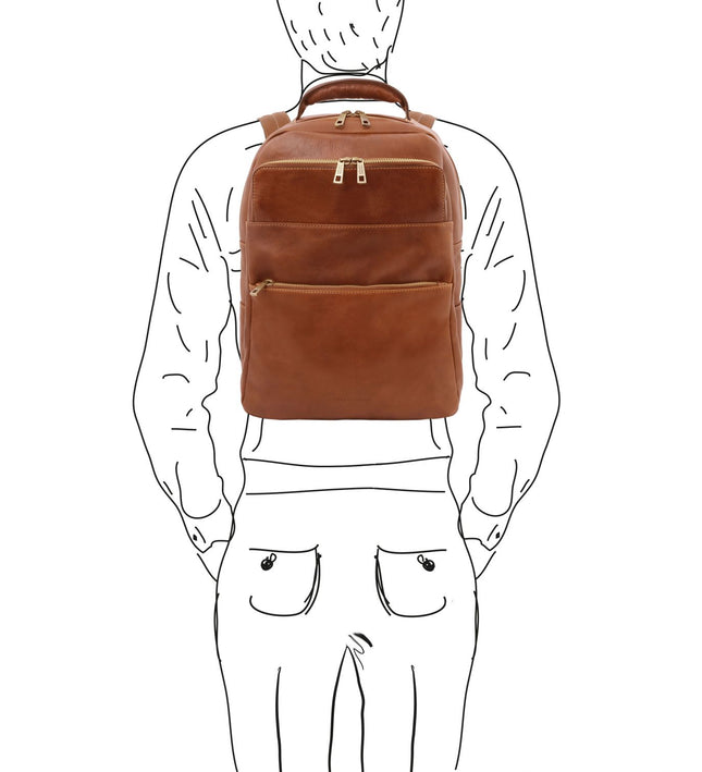 TL142205 – Melbourne - leren laptop backpack