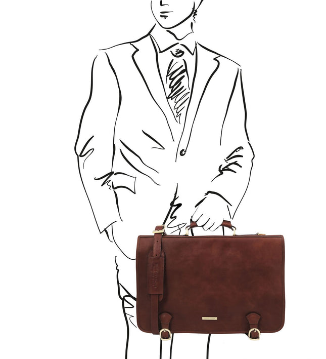 TL142073 – Ancona - leren messenger bag