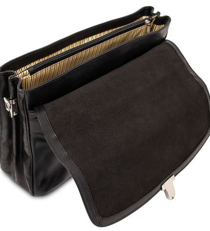 TL142067 – Alessandria - leren multi compartment TL SMART laptop briefcase