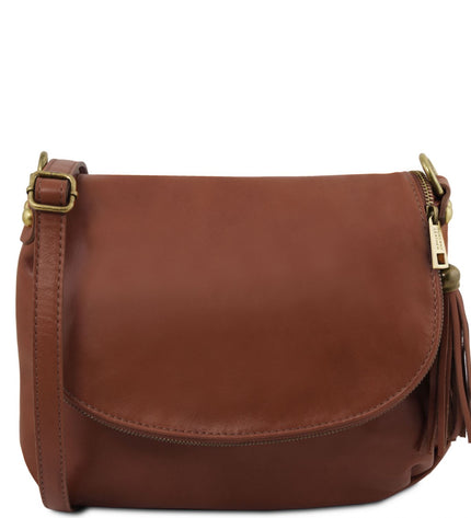 TL141223 – TL Bag - Soft leren shoulder bag with tassel detail
