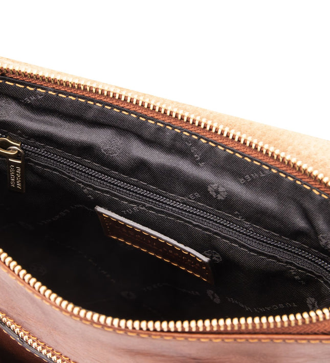 TL141407 – Jimmy - leren crossbody bag for men with front pocket