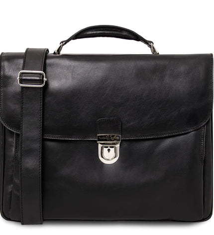 TL142067 – Alessandria - leren multi compartment TL SMART laptop briefcase