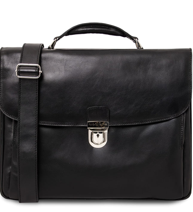 TL142067 – Alessandria - leren multi compartment TL SMART laptop briefcase