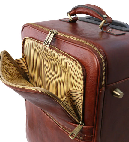 TL141911 – TL Voyager - 4-wielige verticale leren trolley