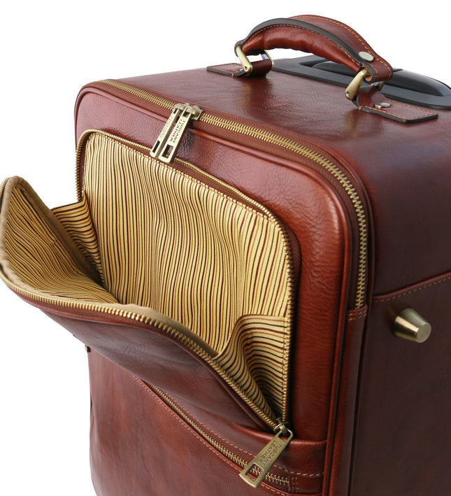 TL141911 – TL Voyager - 4-wielige verticale leren trolley