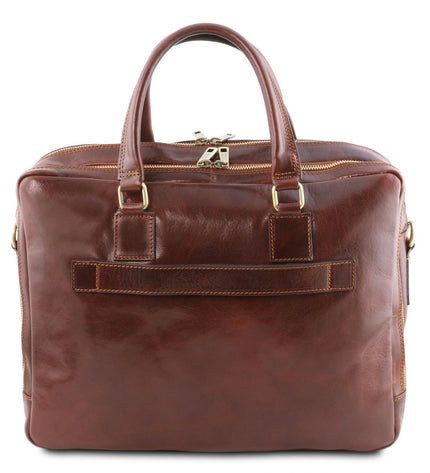 TL141894 – Urbino - leren laptop briefcase 2 compartments with front pocket