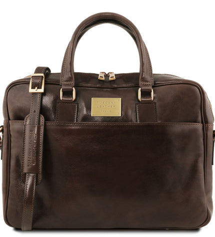 TL141241 – Urbino - leren laptop briefcase with front pocket