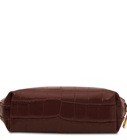 TL142514 – Vera - Croc print leren toiletry case