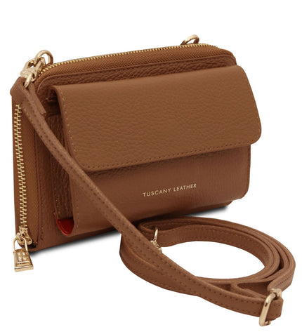 TL142433 – Urania - leren wallet/phone holder with strap