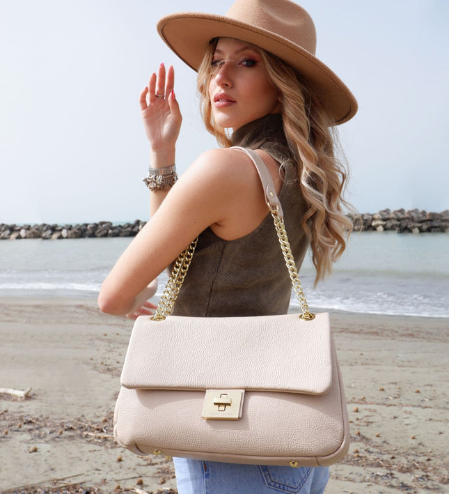 TL142353 – Elettra - Soft leren shoulder bag