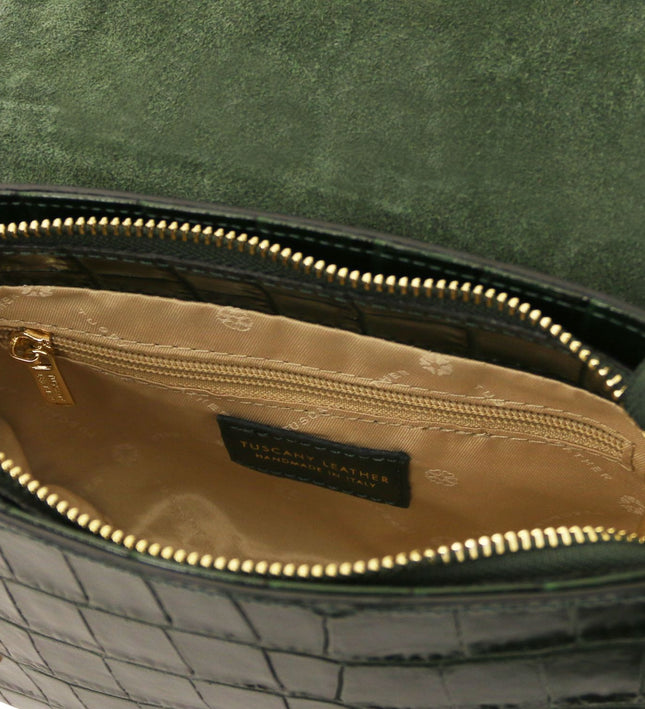 TL142503 – Croque - Croc print leren handbag