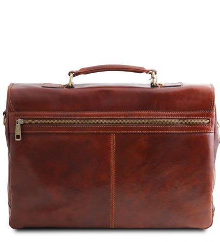 TL142068 – Mantova - leren multi compartment TL SMART briefcase with flap