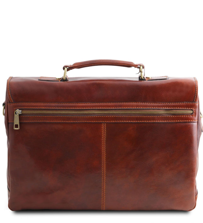 TL142068 – Mantova - leren multi compartment TL SMART briefcase with flap